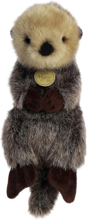 Aurora® Adorable Miyoni® Tots Baby Sea Otter Stuffed Animal - Lifelike Detail - Cherished Companionship - Brown 9.5 Inches