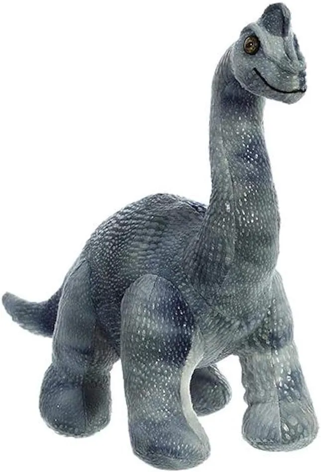 Aurora® Ferocious Dinos & Dragons Diplodocus Stuffed Animal - Prehistoric Fun - Cuddly Companions - Gray 13 Inches