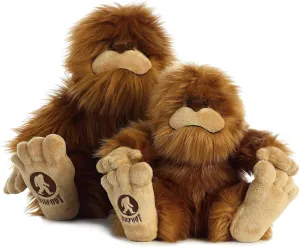 Aurora® Mysterious Fantasy Big Foot Stuffed Animal - Mythical Companion - Imaginative Adventures - Brown 16.5 Inches