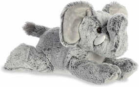 Aurora® Adorable Flopsie™ Leroy Elephant™ Stuffed Animal - Playful Ease - Timeless Companions - Gray 12 Inches