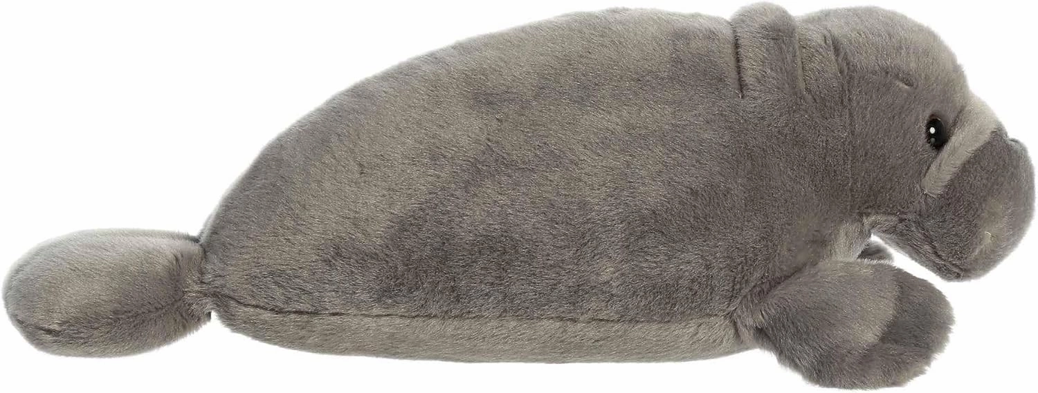 Aurora® Adorable Flopsie™ Manny Manatee™ Stuffed Animal - Playful Ease - Timeless Companions - Gray 12 Inches