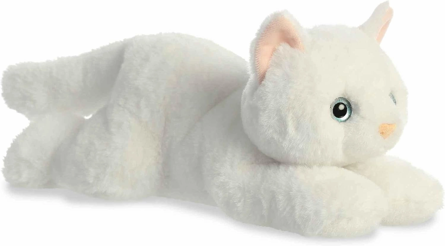 Aurora® Adorable Flopsie™ Precious White Kitty™ Stuffed Animal - Playful Ease - Timeless Companions - White 12 Inches