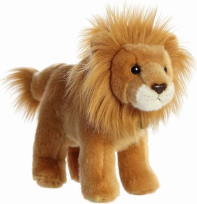 Aurora® Adorable Miyoni® Lion Stuffed Animal - Lifelike Detail - Cherished Companionship - Brown 10 Inches