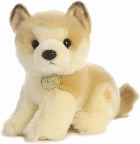 Aurora® Adorable Miyoni® Tots Akita Puppy Stuffed Animal - Lifelike Detail - Cherished Companionship - Brown 9 Inches