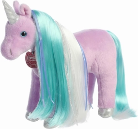 Aurora® Exquisite Breyer® Mane Event Twilight Unicorn Stuffed Animal - Realistic Detailing - Imaginative Play - Purple 12 Inches