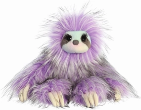 Aurora® Exquisite Luxe Boutique™ Amethyst Sloth™ Stuffed Animal - Luxurious Elegance - Sensory Delight - Purple 14 Inches