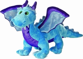 Aurora® Ferocious Dinos & Dragons Blue Dragon Stuffed Animal - Prehistoric Fun - Cuddly Companions - Blue 18 Inches