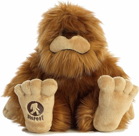 Aurora® Mysterious Fantasy Big Foot Stuffed Animal - Mythical Companion - Imaginative Adventures - Brown 12.5 Inches