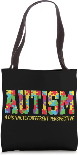 Autism a distinctly different perspective Autism Awareness Tote Bag