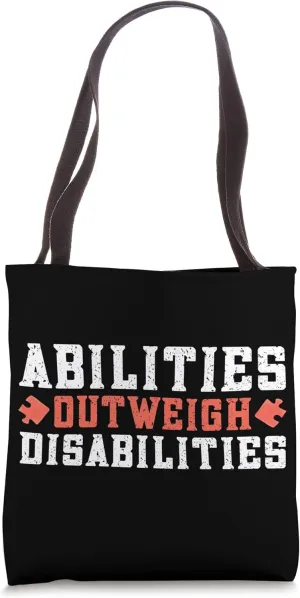 Autism Awareness - Abilities Outweigh Disabilities Tote Bag