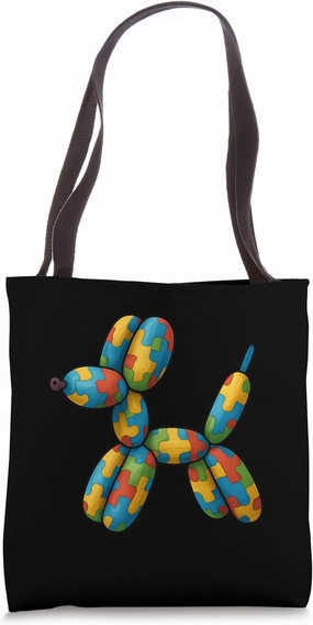 Autism Balloon Dog Awareness Month Neurodivergent Tote Bag