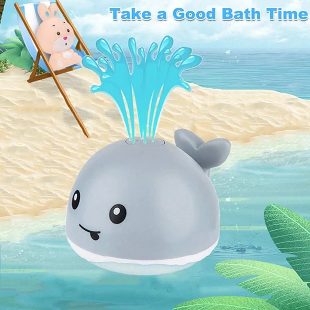 Auto Spray Water Whale Toy With Seven Kinds Of Flashing Light For Toddlers