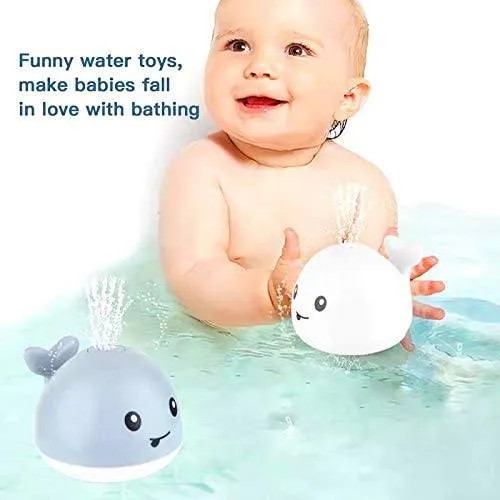 Auto Spray Water Whale Toy With Seven Kinds Of Flashing Light For Toddlers