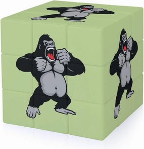 Awesome Kingkong Funny 3x3x3 Cube Smooth Lightweight Puzzle for Adult Graphic Printing Travel