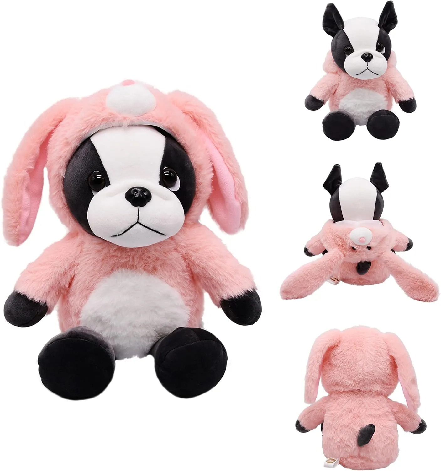 BABOLI Adorable French Bulldog Plush in Bunny Costume, 10" Soft Stuffed Animal for Easter & Kids Birthday Gifts