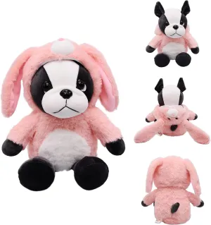 BABOLI Adorable French Bulldog Plush in Bunny Costume, 10" Soft Stuffed Animal for Easter & Kids Birthday Gifts