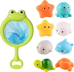 Baby Bath Toys for Luminous Animals Set, Bath Time Toy Bathroom Wall Bathtub Tub Shower Kids Baby Infant Girls Boys Age 18months and up (A), Small