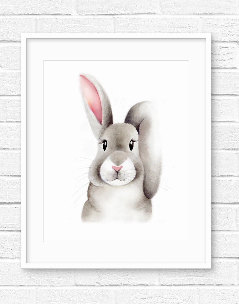 Baby Bunny Fluffy Face Print