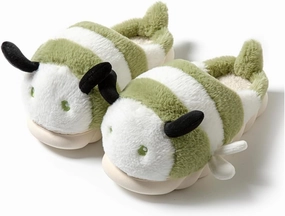 Baiyuruodie Cute Bee Slippers: Unisex Soft Plush Comfortable, Non-Slip, Warm Animal House Slippers for Men and Women