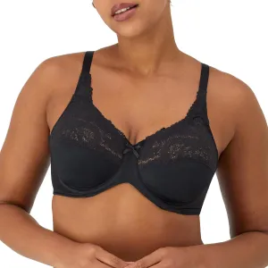 Bali Women's Lilyette Minimizer Underwire Lace Trim, Microfiber Full Coverage Bra