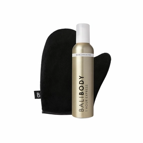 Bali Body Dark 1 Hour Express Self Tan   Mitt Bundle | Quick Drying Tanning Foam for All Skin Types, Streak-Free Customizable Tanner   Reusable Stain-Free Tan Applicator | Vegan, Cruelty-Free, AU Made