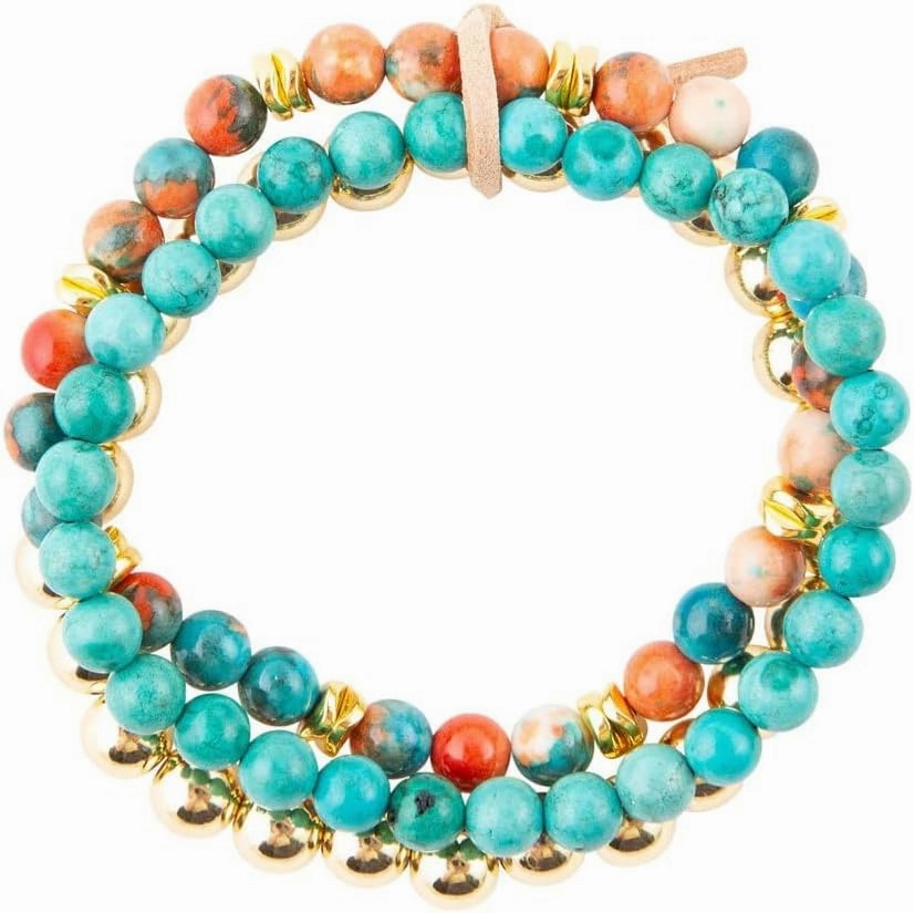 Barse Jewelry Ocean Jade Bracelet Set