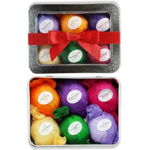 Bath Bomb Gift Set USA - 6 Vegan Essential Oil Natural Fun Fizzies Spa Kit. Organic Shea/Cocoa Soothe Dry Skin. Luxury Gift for Valentine, Women, Mom, Teen Girl, Birthdays. Add to Tub Tea or Baskets