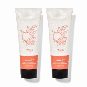 Bath & Body Works Aromatherapy Energy Orange Ginger Body Cream 8.0 oz, 226g (2 Pack)