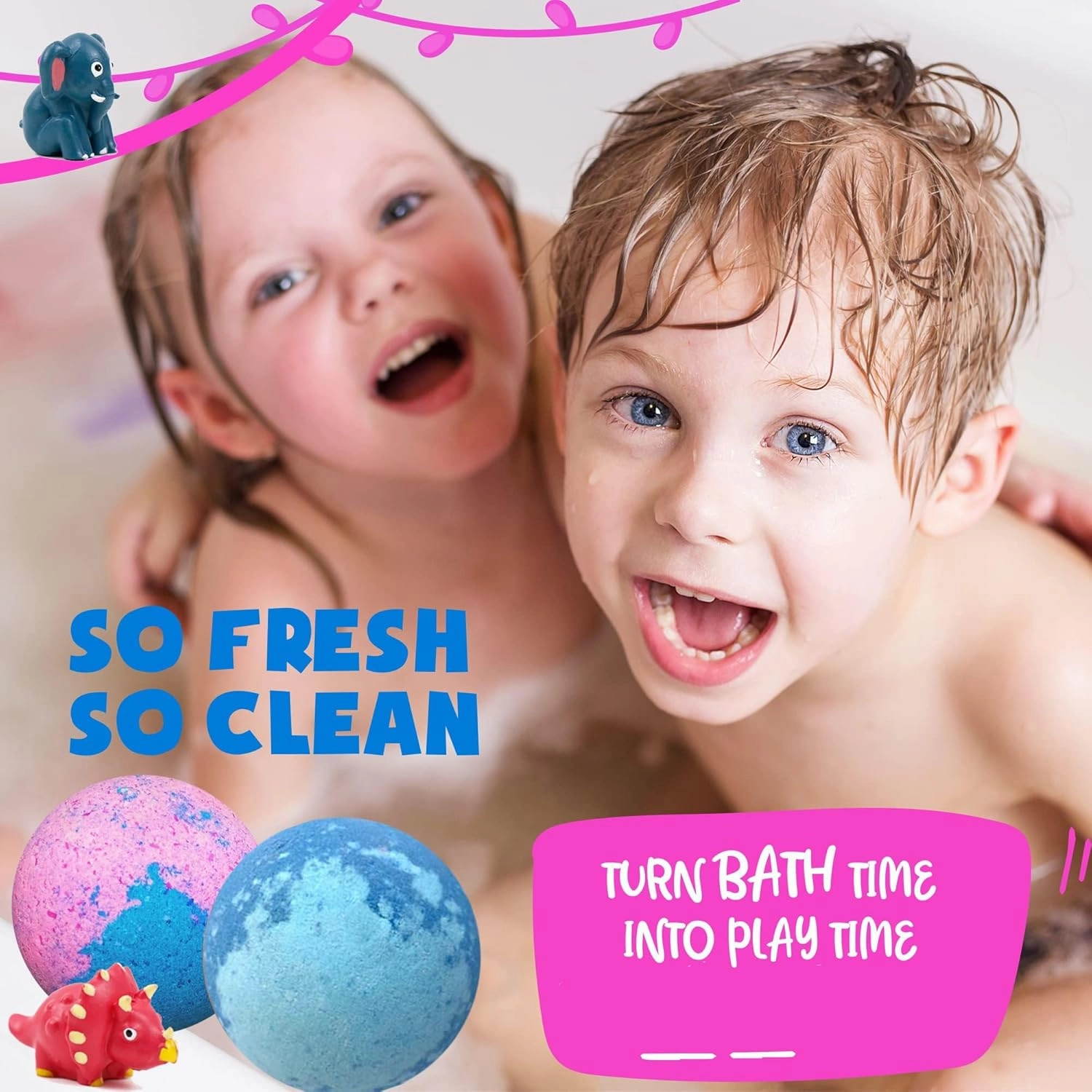 Bath Bombs for Kids with Toys Inside - Organic Bath Fizzies with Surprise Inside. All Natural, Gentle, and Kids Safe, Rainbow Spa Bath Fizz Balls, Birthday Gifts for Boys, Toddlers, Baby
