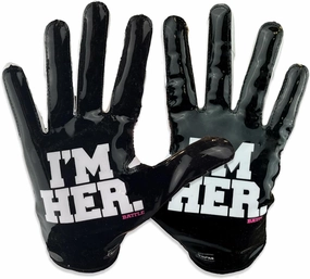 Battle Sports I'm HER Bella Female Football Receiver Gloves, Adult & Youth, Limited Edition