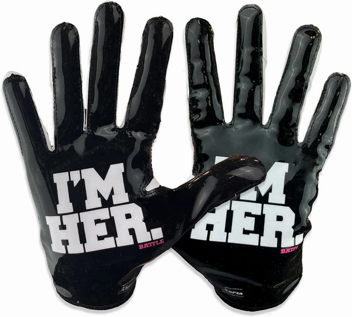 Battle Sports I'm HER Bella Female Football Receiver Gloves, Adult & Youth, Limited Edition