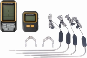 BBQ Thermometer Digital Remote Kitchen Meat Food Cooking 328ft Range 4 Probes CH‑216
