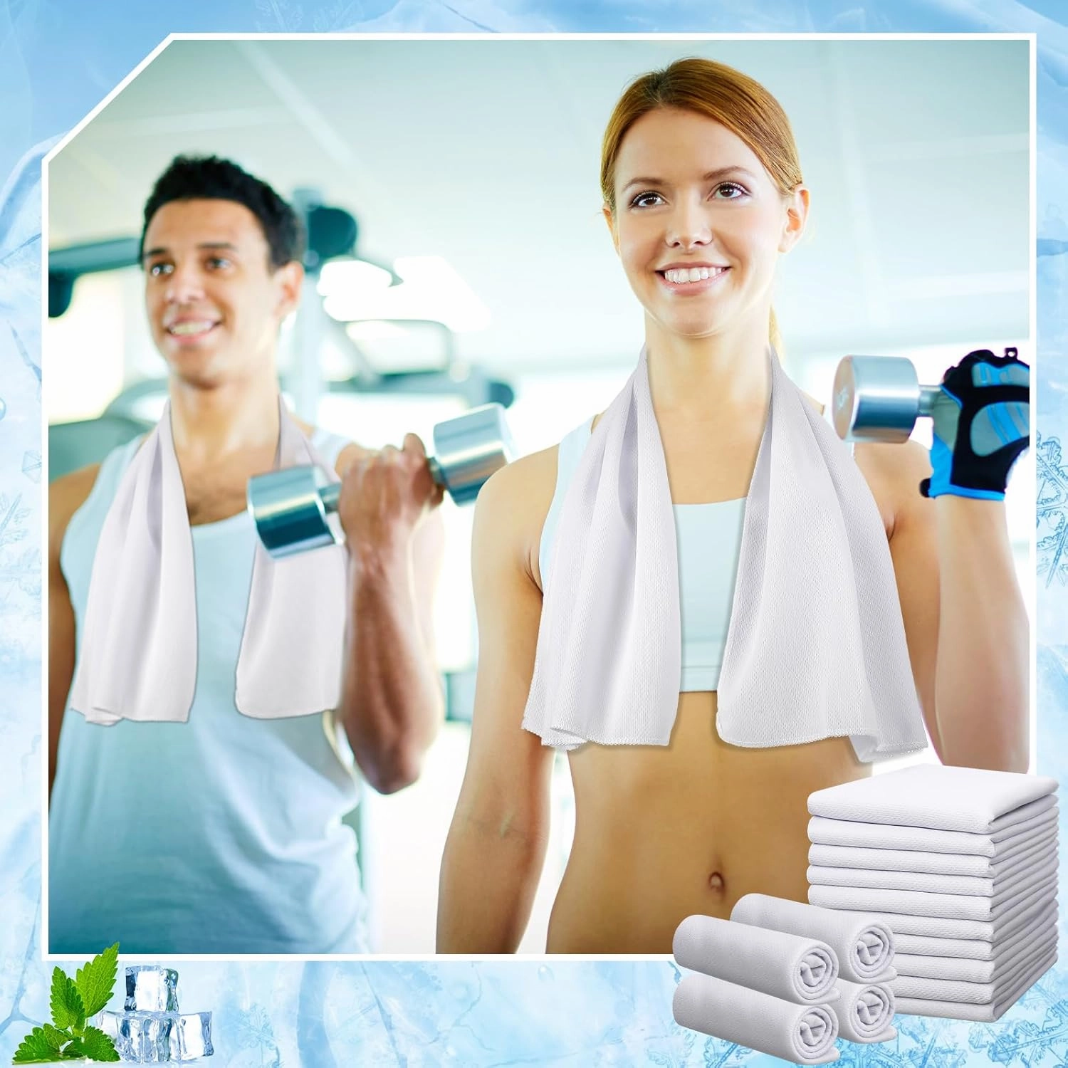 BBTO 100 Pack Cooling Towel - Microfiber Cold Sports Sweat Rags Neck & Face Breathable Ice Chilly Towel for Gym Yoga Golf Workout Beach Accessories