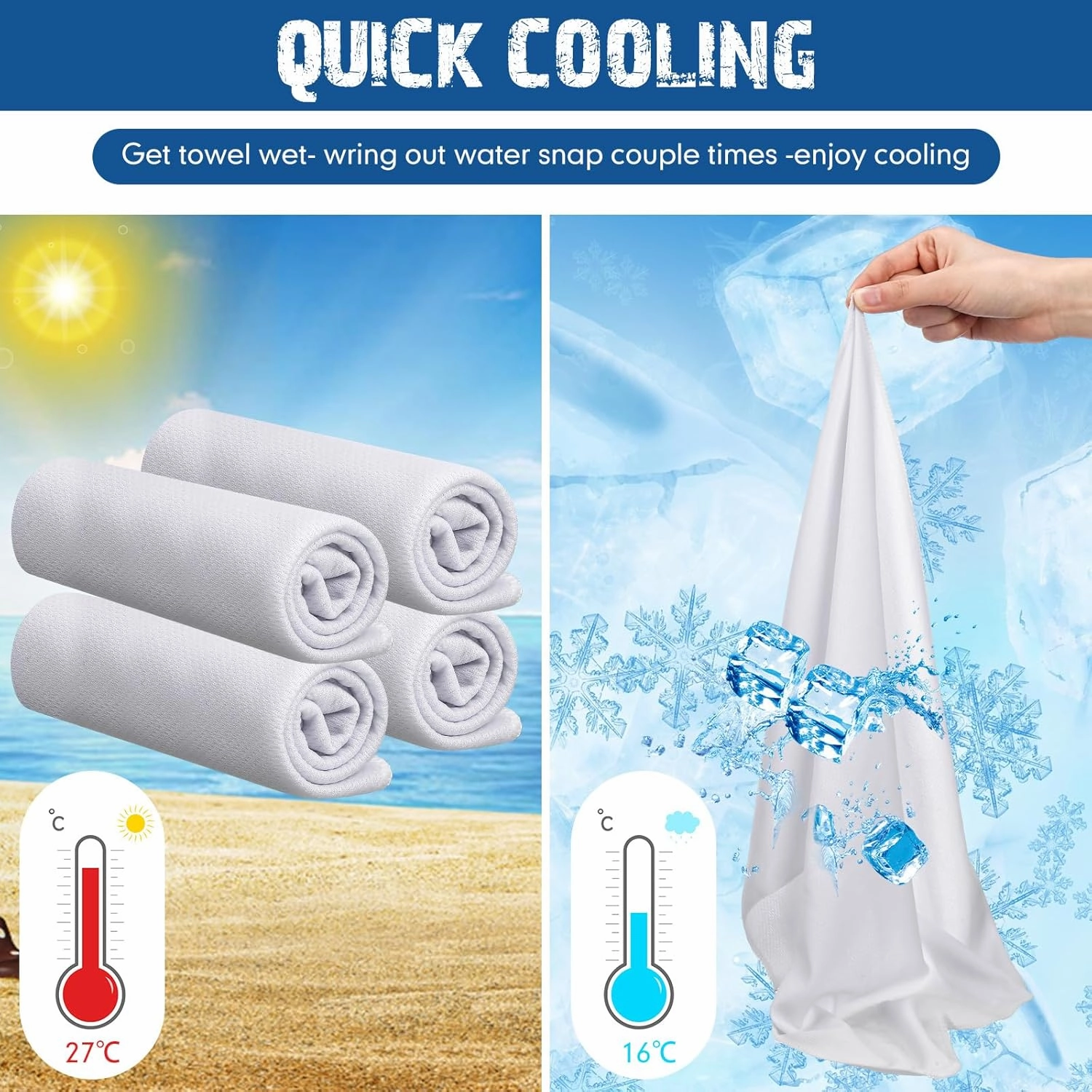 BBTO 100 Pack Cooling Towel - Microfiber Cold Sports Sweat Rags Neck & Face Breathable Ice Chilly Towel for Gym Yoga Golf Workout Beach Accessories