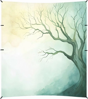 Beach Tent Watercolor Tree Beach Canopy Outdoor Sun Shelter with Sandbags Sand Shovel Ground Pegs Stability Poles, Portable Sun Protection for Camping Picnic Fishing Backyard Family
