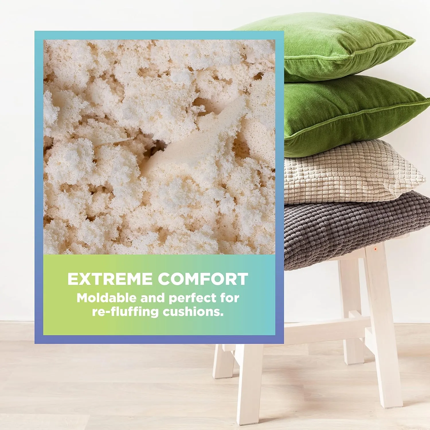 Bean Products 20 lb - All Natural Shredded Latex Foam - New Recycled Fill for Bean Bags - Pet Beds - Pillows - Made in The USA, Chicago