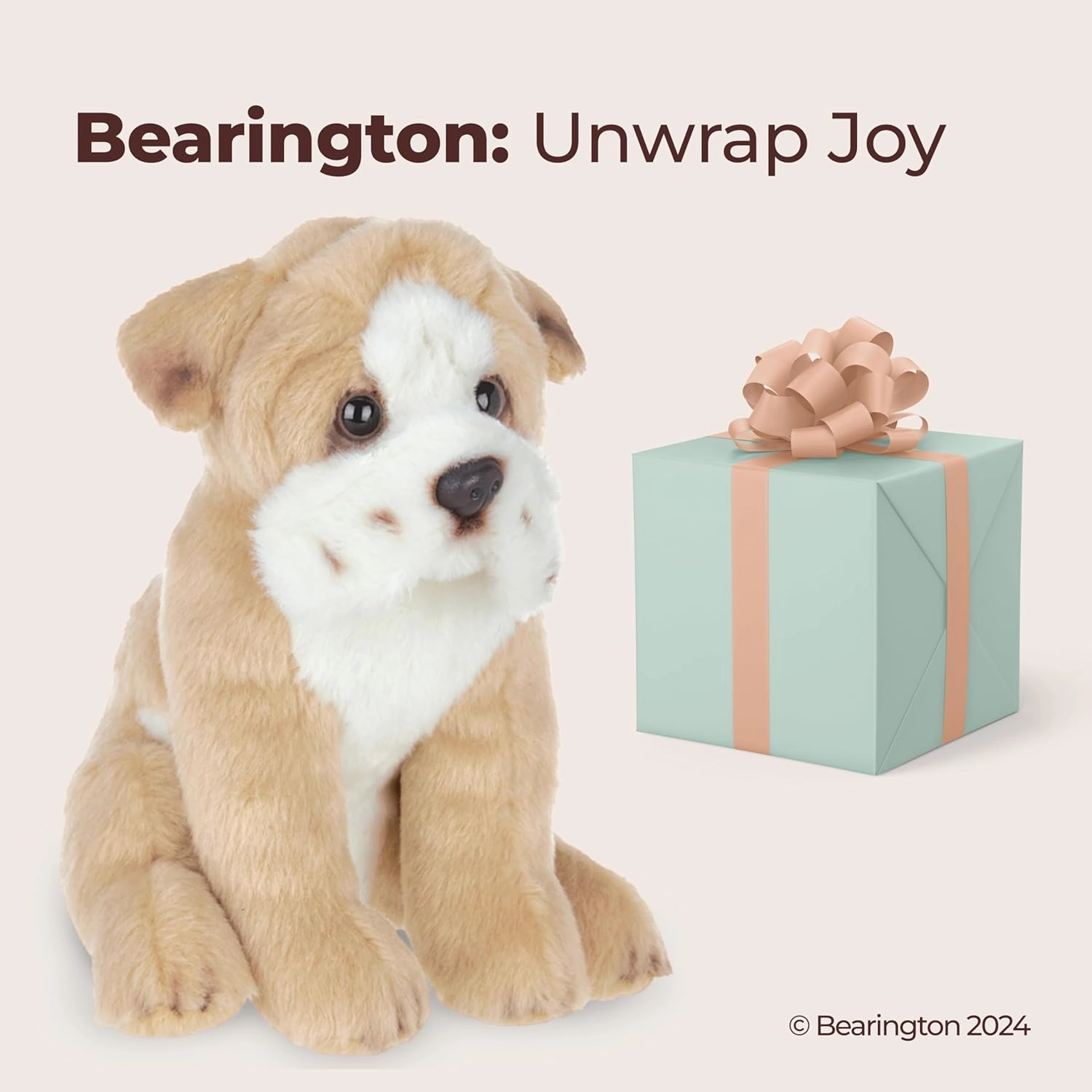 Bearington Lil' Tug The Bulldog Plush, 6.5 Inch Stuffed Bulldog