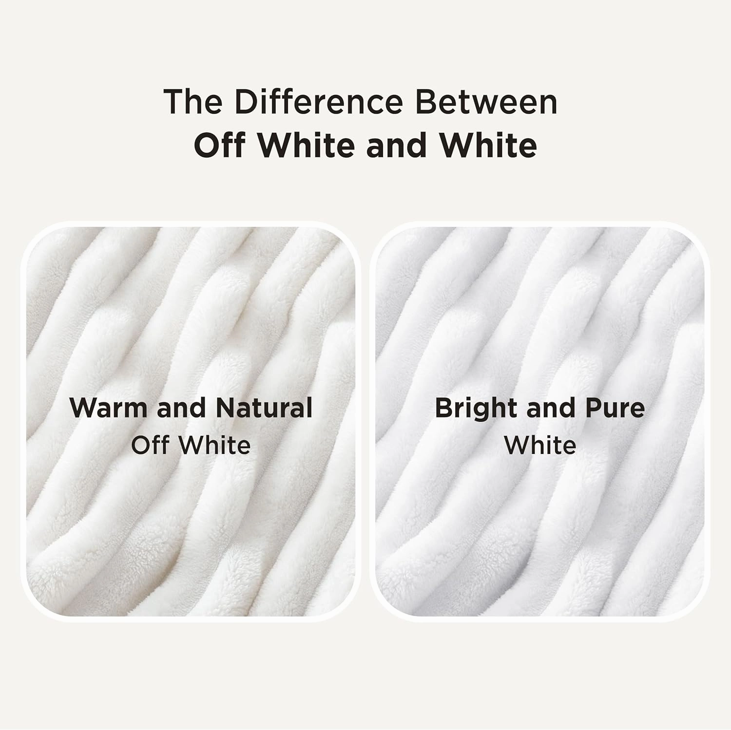 Bedsure White Throw Blanket for Couch - GentleSoft Cozy Soft Blankets for Women, Cute Small Fleece Throws for Girls, Birthday Gifts for Women Mom, Fathers Day Decor Gifts, Off White, 50x60 Inches