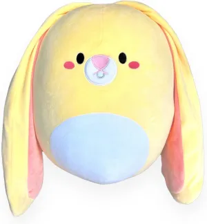 Bella The Bunny: Jumbo 16" Ultra-Soft & Cuddly Squish Plush Toy with Extra Long Ears - Huggable Oversized Easter Snuggle Buddy for All Ages
