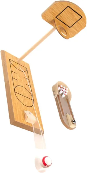 BESPORTBLE Interactive Desktop Bowling Game Basketball Mini Set Relief Toy for All Ages