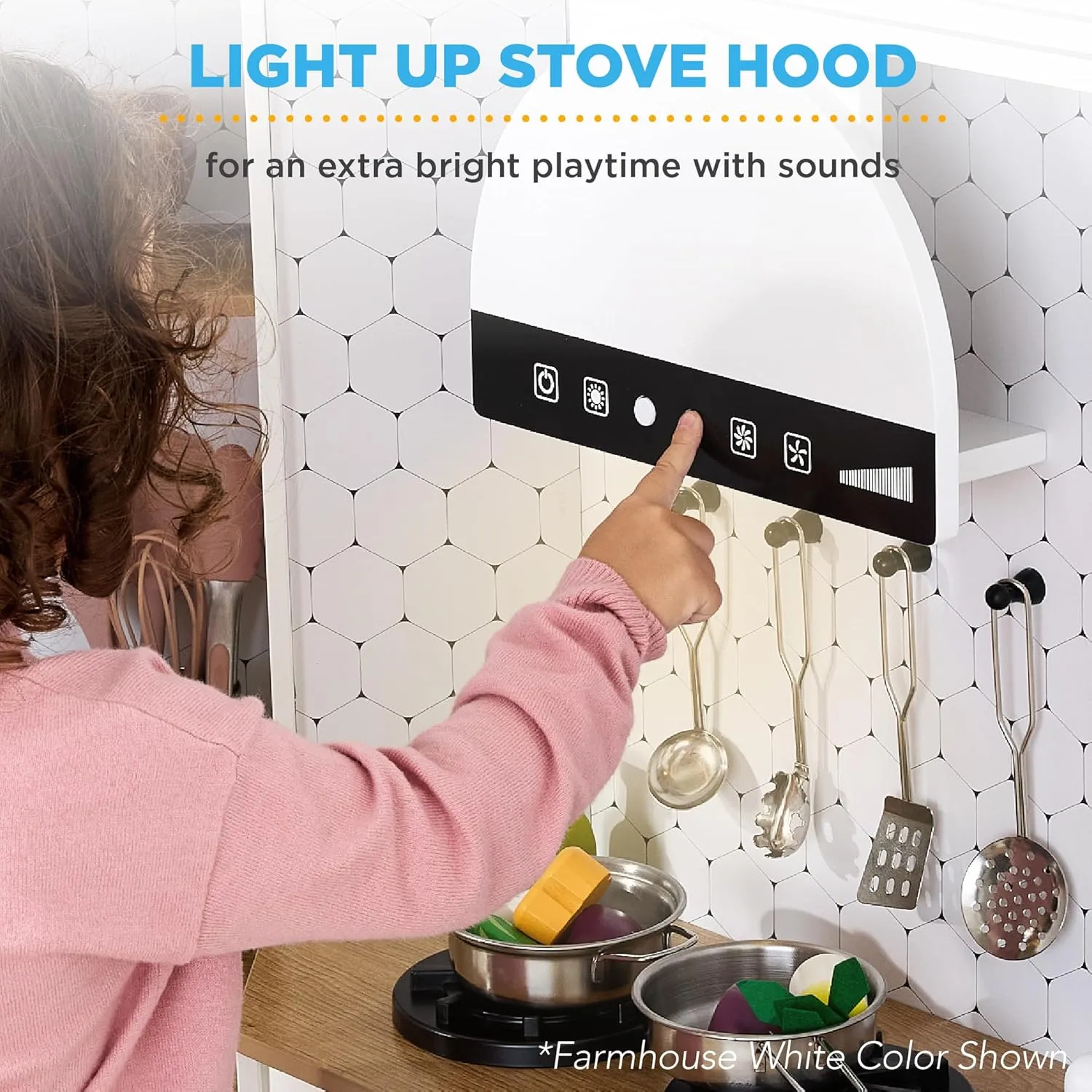 Best Choice Products Pretend Play Corner Kitchen, Ultimate Interactive Wooden Kids Playset w/Lights & Sounds, Ice Maker, Hood - Pink
