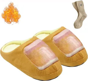 Big Toe Slippers, Winter Warm Fluffy Giant Toe Nail Slippers, Funny Fuzzy Wide Toe Box Closed One Toe Slides Women Men