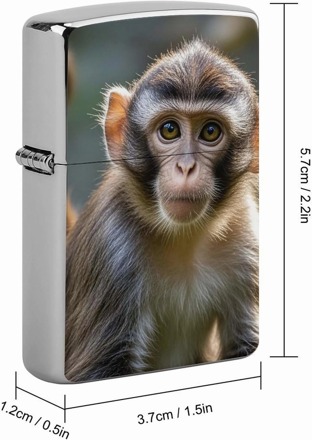 Big Eyed Monkey Lighter Case Waterproof Lighter Sleeve Lighters Protective Cover with Graffiti Design