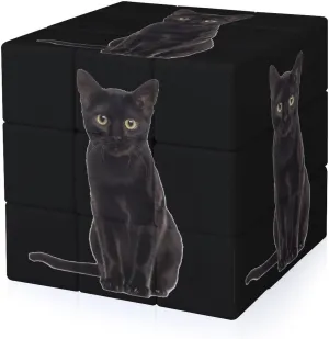 Black Cat Adults 3x3x3 Color-Matching Smooth Fully Printed Cube Gift