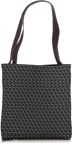Black Cube Polygon Design Tote Bag