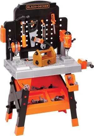 Black Decker Kids Workbench - Power Tools Workshop - Build Your Own Toy Tool Box – 75 Realistic Toy Tools and Accessories [Amazon Exclusive]