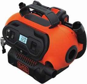 BLACK DECKER 20V MAX* Inflator, Portable Air Compressor, 3 Modes: Cordless, 120V Corded, and 12V Car Adapter, Air Pump, Battery Sold Separately (BDINF20C)