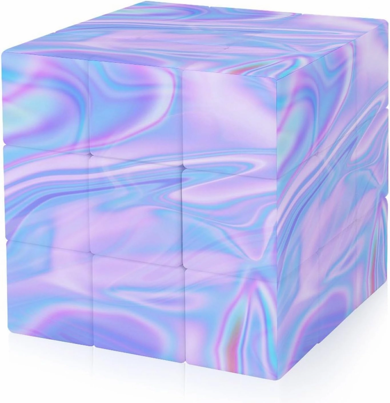 Blue Stripe Art Marble Funny 3x3x3 Cube Smooth Lightweight Puzzle for Adult Graphic Printing Travel