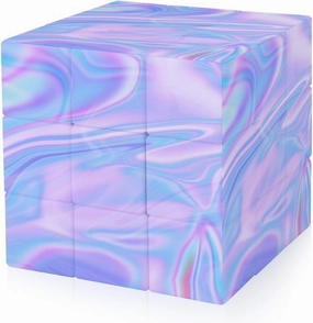 Blue Stripe Art Marble Funny 3x3x3 Cube Smooth Lightweight Puzzle for Adult Graphic Printing Travel