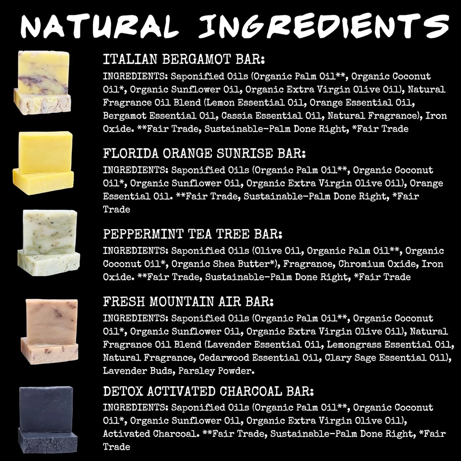 Bluebyrd Organic Soap Bars - 5 PCS Natural Bar Soap Gift Set of 5 | Pure Essential Oil, Vegan & Organic Ingredients | Spa Gifts for Women & Men - Body & Face Soap Bar (Organic)